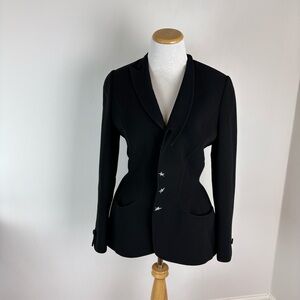 Thierry Mugler Vintage 1990s Structured Jacket Black Size 40 US 8
